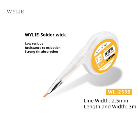 WYLIE 2.5MM SOLDER WICK WL-2530