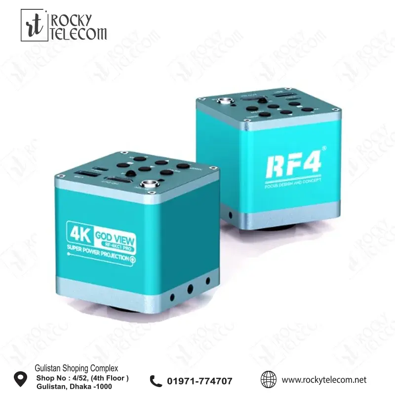 RF4 Ultra HD 4K Pro Microscope Camera | High-Resolution Imaging for Lab, Industry & Research | 4K CMOS Sensor