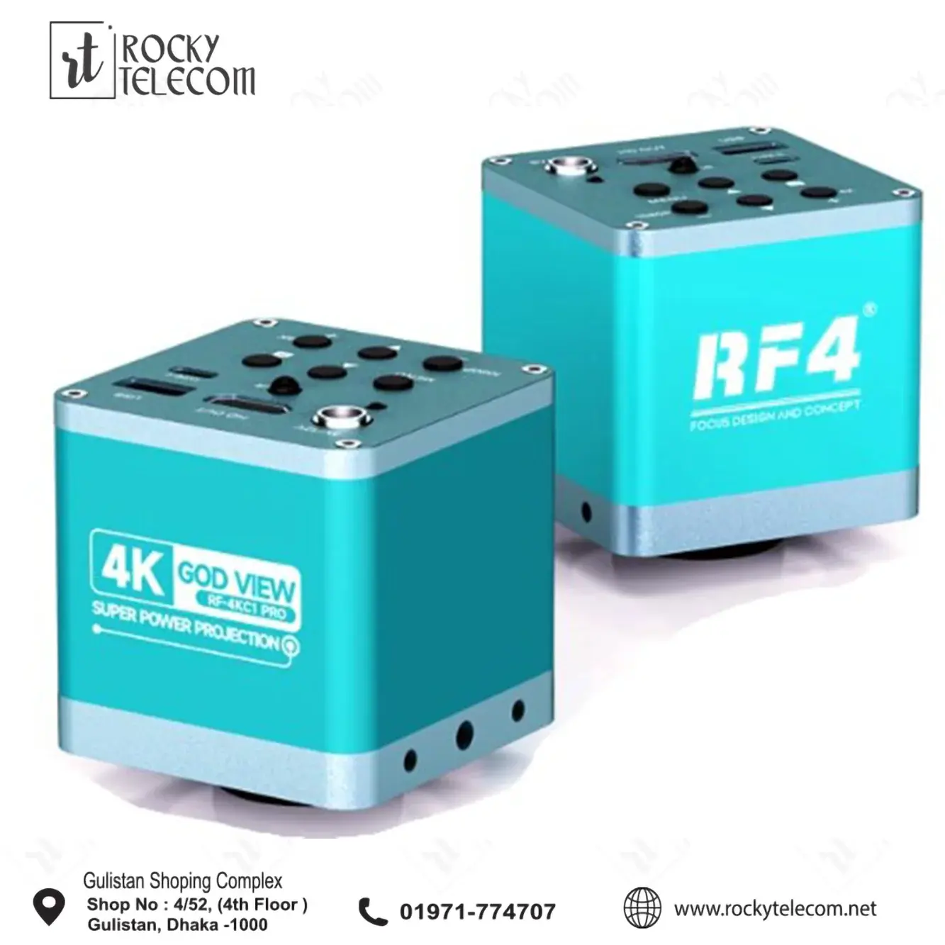 RF4 Ultra HD 4K Pro Microscope Camera | High-Resolution Imaging for Lab, Industry & Research | 4K CMOS Sensor