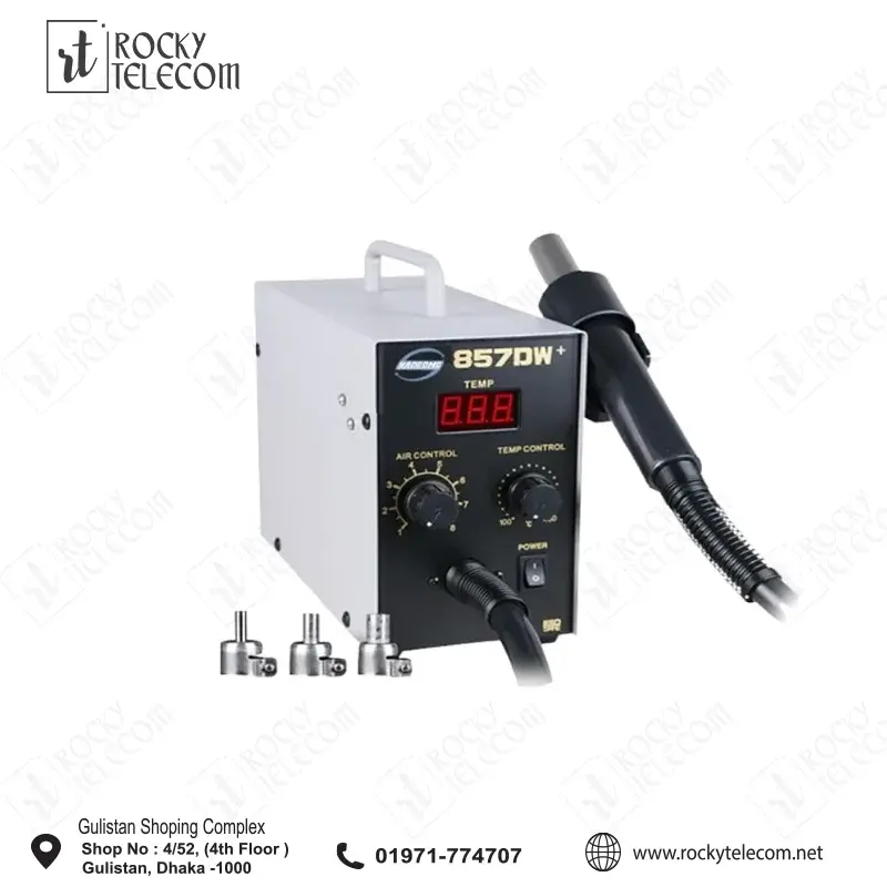 Quick 857DW+ Adjustable Hot Air Gun 580W Soldering Rework Station