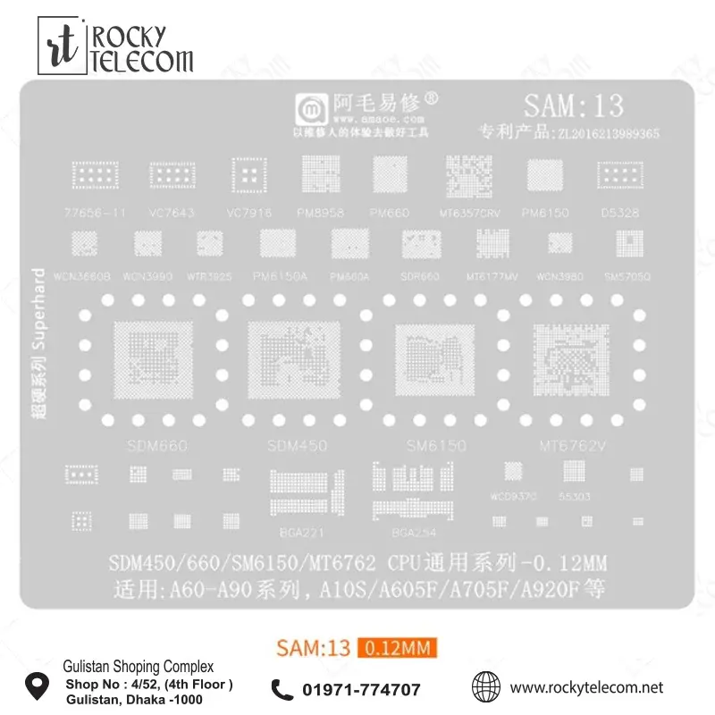 SAM13 stencil for samsung