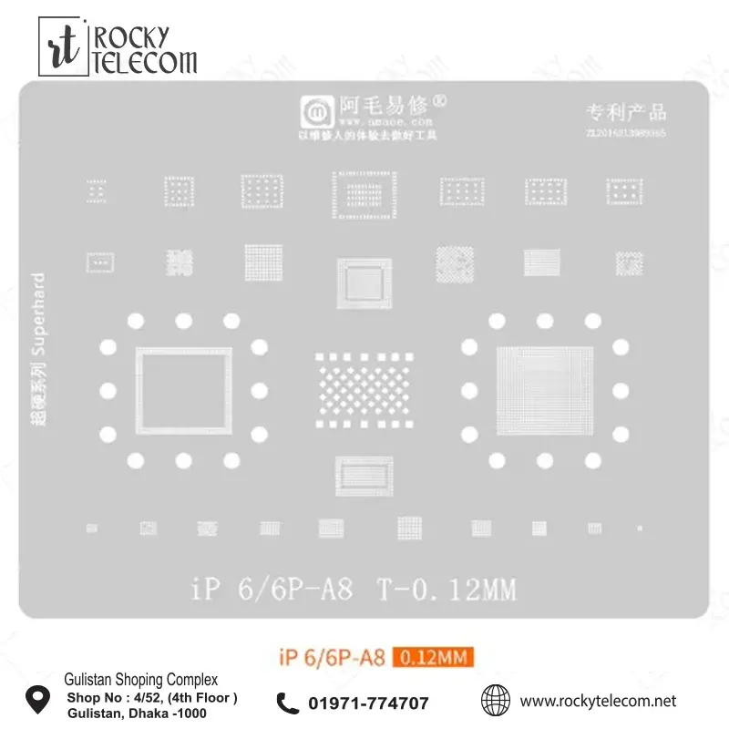 iphone 6/6P/A8 Reballing Stencil