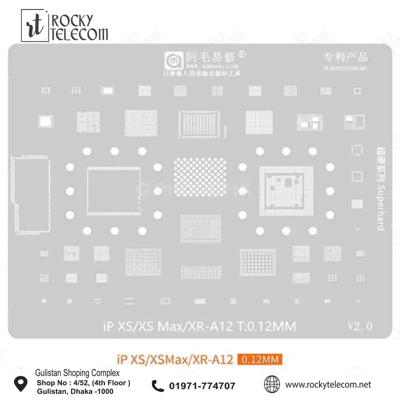 iphone iPXS/MAX/XR-A12 Reballing Stencil