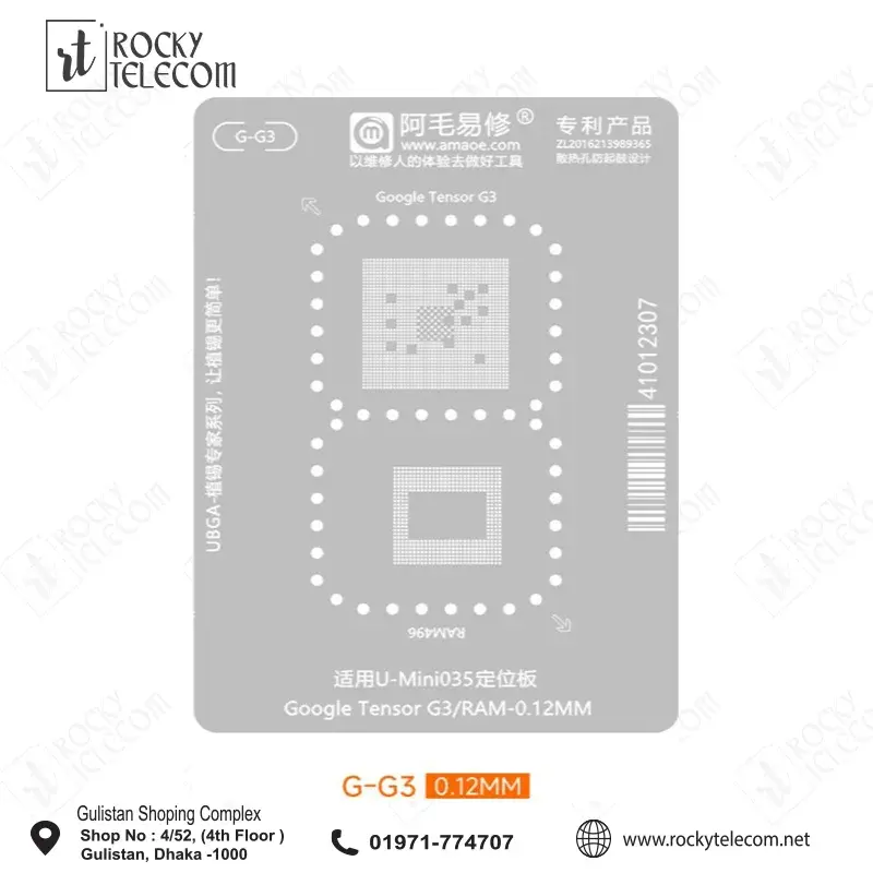 Amaoe Tensor G3 Stencil for Google Pixel 8 Series