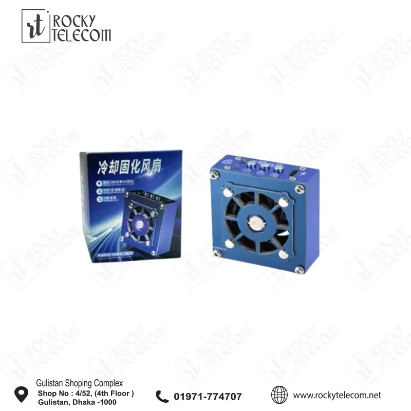 2 in 1 UV Curing Lamp for Mobile Phone Maintenance 3 Speed ​​Adjustable Cooling Fan Built-in Battery Rechargeable