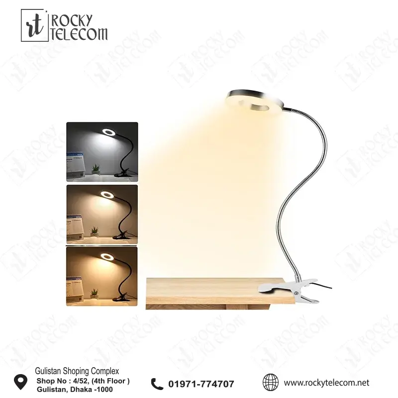 KOOCU 7004 ALUMINIUM USB TABLE Lamp (3 COLOURS LIGHT)