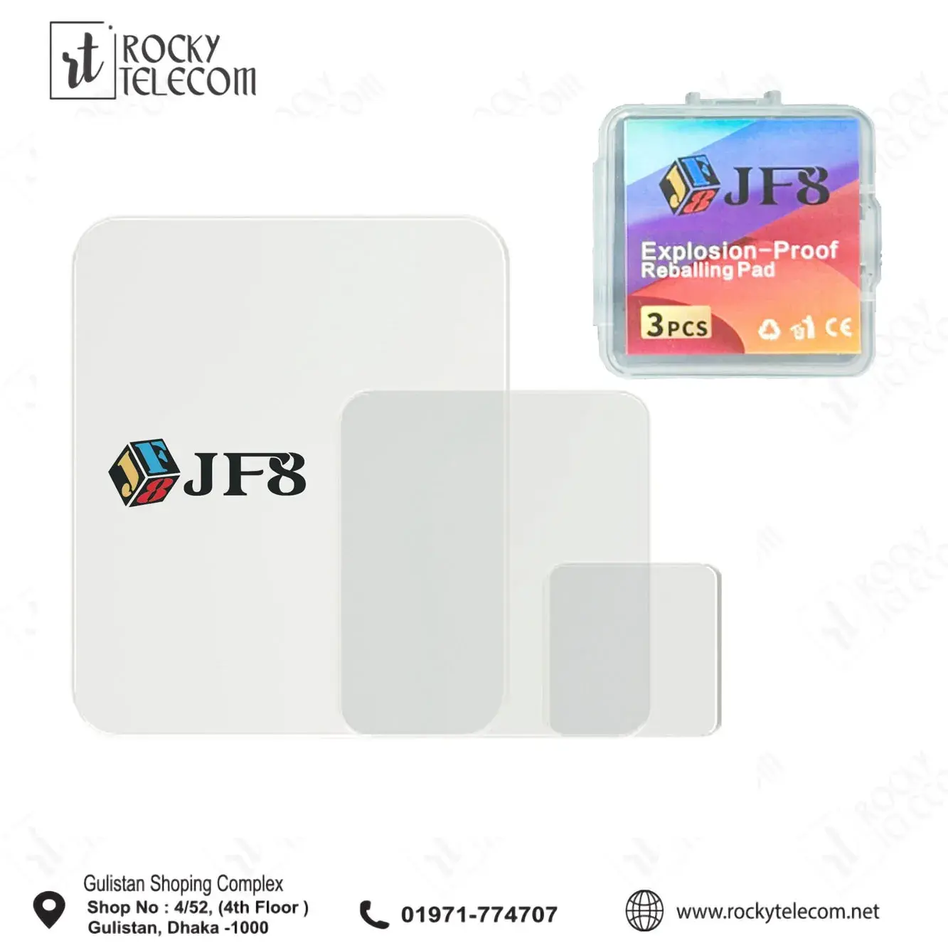 JF8 3PCS REBALLING GLASS