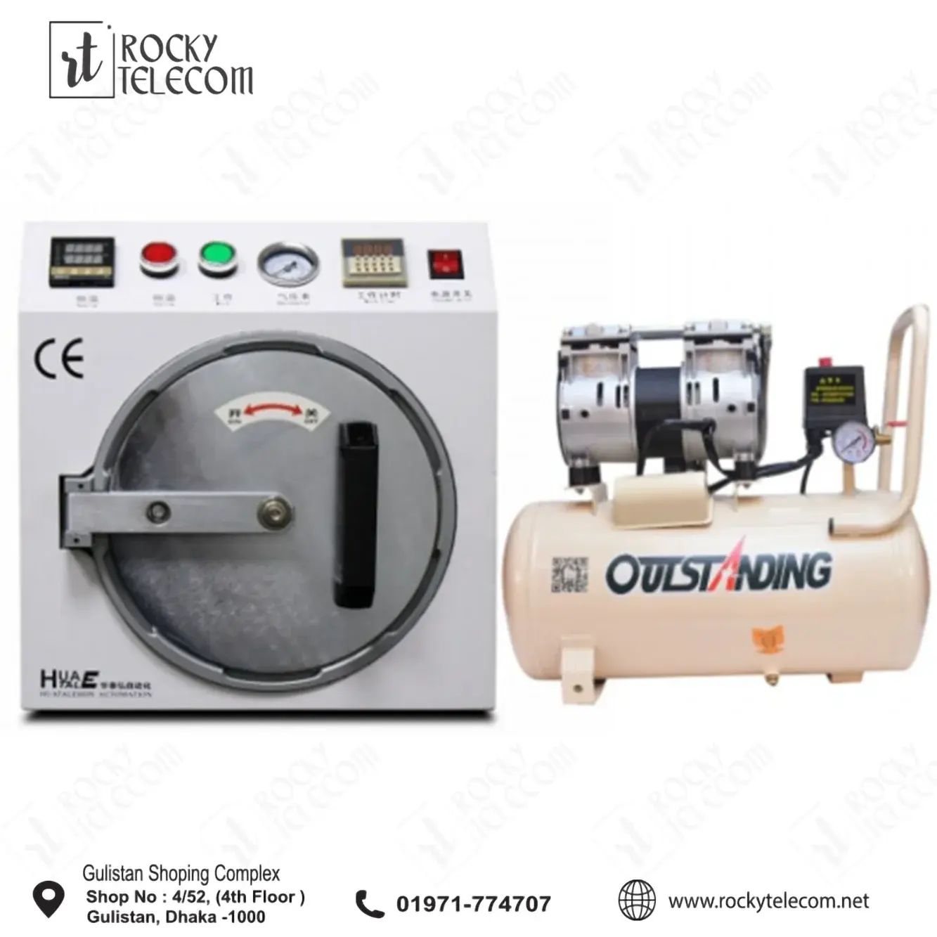 Gsmfix Tools RT-101 Autoclave LCD OCA Air Bubble Removing Machine with 30L air compressor