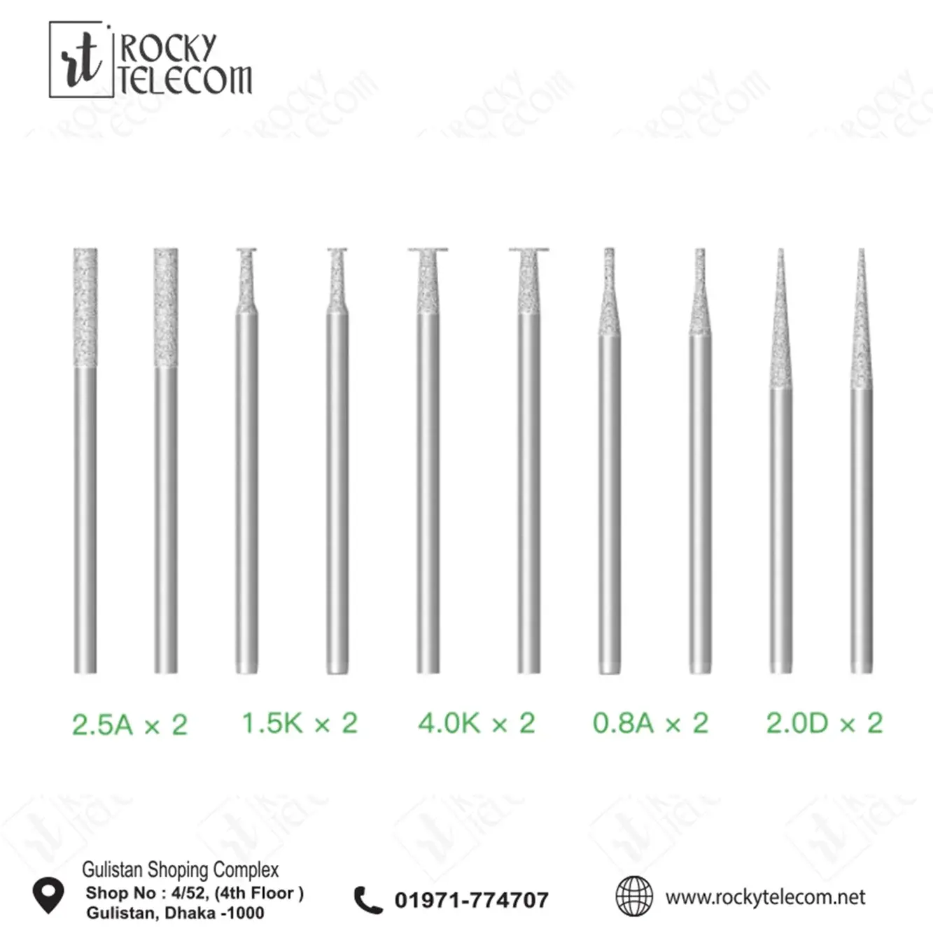 2UUL DA82 Replacement Tips for 2UUL Polish Drill Pen 10pcs/set