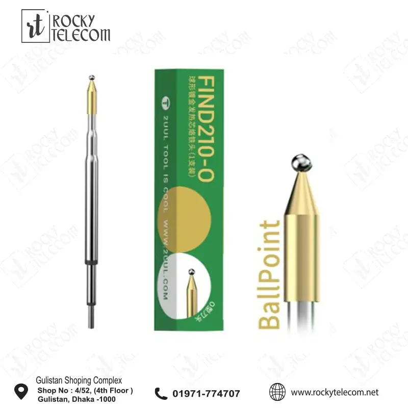 2UUL FD15 Find210-O BallPoint Golden Soldering Iron Tip