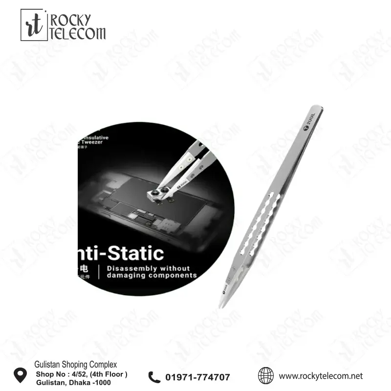 2UUL TW31 Ultrahard insulative Ceramic Tweezer for Precise Phone Board Repair