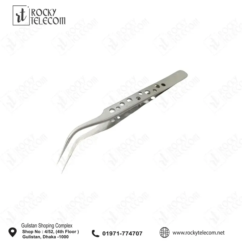 KOOCU 7-SA SR Professional Slanted Stainless Steel Tweezer