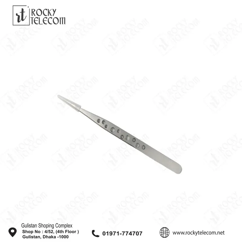 KOOCU SS-SA SR Professional Straight Stainless Steel Tweezer
