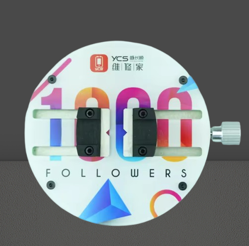 YCS‑H03 Pro Circular PCB Fixture – High‑Temp Tempered Glass IC/CPU Soldering & Repair Holder